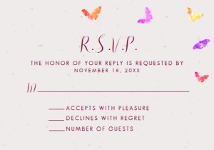 ButterflyWineRSVP: Wine and Butterflies rsvp card, Wine Tasting Party RSVP Card, RSVP Postcard, Instant Download, Corjl Template, Enclosure Card, rsvp Template