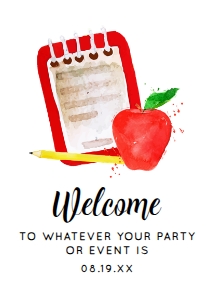 School Themed Welcome Signs, Teacher Welcome Signs, Printable Party Sign, Instant download, Corjl Party Sign, Editable Welcome Sign, Signs design preview