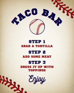BaseballFoodSign8x10: Baseball Food Signs, Food Label, Baseball Themed Food Signs, Food Table Sign, Baseball Birthday, Corjl Template, Instant Download, Printable