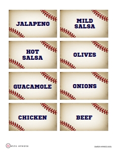 BaseballFoodCards: Baseball Food Signs, Food Label, Baseball Themed Food Signs, Food Table Sign, Baseball Birthday, Corjl Template, Instant Download, Printable