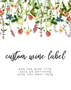 BotanicalWineLabels3.75x4.75: Botanical Floral Wine Labels, Printable Wine Labels, Custom Wine Labels, Corjl Template, Floral Wine Label, Wildflower Wine Label, Wine Tags