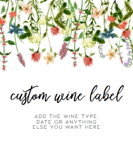 BotanicalWineLabel3.5x4: Botanical Floral Wine Labels, Printable Wine Labels, Custom Wine Labels, Corjl Template, Floral Wine Label, Wildflower Wine Label, Wine Tags