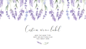 LavenderwineLabel3.5x2: Lavender Wine Labels, Printable Wine Label, Custom Wine Labels, Corjl Template, Purple Floral Wine Label, Lavender Champagne Label, Wine Tag