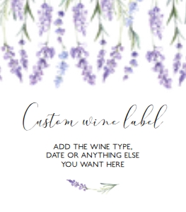 LavenderWineLabels3.5x4: Lavender Wine Labels, Printable Wine Label, Custom Wine Labels, Corjl Template, Purple Floral Wine Label, Lavender Champagne Label, Wine Tag