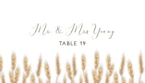 Country Styled Table Placement Cards, Escort Card, Place Card Template, Wedding Table Card, Name Card, Wheat Place Cards, Corjl Template design preview