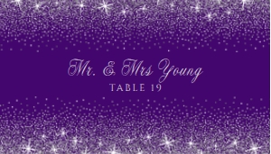 PurpleSilverEscortCard: Purple and Silver Glitter Table Placement Cards, Purple Escort Cards, Place Card Template, Table Card, Name Card, Place Card, Corjl Template