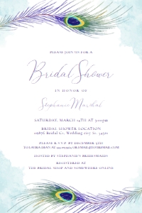 Printable Boho Bridal Shower Invitation Set, Invitation Kit, Editable Peacock Invitation Bundle, Instant download, Corjl Invite Template design preview