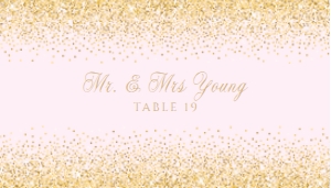 Pink and Gold Escort Cards, Glitter Place Cards, Place Card Template, Wedding Place Card, Name Card, Printable Place Cards, Corjl Template design preview