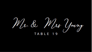 Black and White Escort Cards, Modern Place Card, Place Card Template, Minimalist Place Card, Name Card, Printable Place Card, Corjl Template design preview