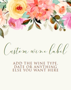 Autumn Floral Wine Labels, Printable Wine Label, Custom Wine Labels, Corjl Template, Wine Label, Floral Champagne Label, Elegant Wine Labels design preview