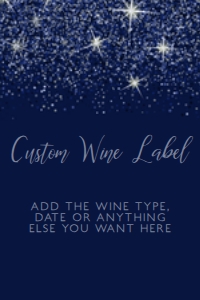 Navy Blue Wine Labels, Printable Wine Label, Custom Wine Labels, Corjl Template, Wine Label, Glitter Champagne Label, Wine Tasting Labels design preview