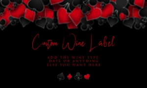 CasinoRedWine5x3: Casino Night Invitation Set, Casino Invitation, Las Vegas Party Bundle, Editable Invitation Bundle, Casino Party Decor, Poker Night Invites