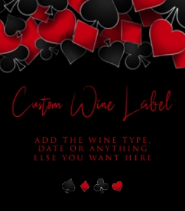 CasinoRedWine3.5x4: Casino Night Invitation Set, Casino Invitation, Las Vegas Party Bundle, Editable Invitation Bundle, Casino Party Decor, Poker Night Invites