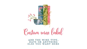 Book Wine Labels, Printable Wine Label, Custom Wine Labels, Corjl Template, Wine Label, Book Club Champagne Labels, Tea Time Wine Labels design preview