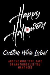 HalloweenEyeballWine2x3: Halloween Wine Label, Bloody Eyeball  Halloween Wine Labels, Halloween Drink Labels, Custom Wine Label, Halloween Wine Label, Corjl Template