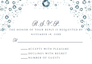 Denim and Diamond RSVP card, Diamond rsvp Card, rsvp Card Template, Instant Download, Corjl Template, Enclosure Card, Printable RSVP Card design preview