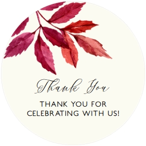 Fall Leaves Thank You Tags, Friendsgiving Cupcake Topper, Thanksgiving Gift Tags, Editable Favor Tags, Corjl Template, Red Leaves Favor Tags design preview