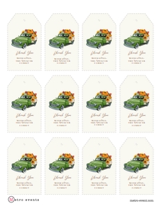TruckThanksGivingTags: Fall Harvest  Printable Thank You Tags, Old Truck Favor Tag, Fall Gift Tags, Editable Favor Tags, Corjl Template, Thanksgiving Thank You Tag