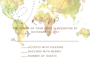 TravelThemedrsvp: Travel-Themed RSVP cards, RSVP Card Template, World Map RSVP Cards, Instant Download, Corjl Template, Enclosure Card, Travel Response Cards