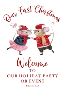 First Christmas Together Welcome Signs, Printable Welcome Sign, Corjl Template, Instant Download, Welcome Sign, Christmas Sign, Holiday Sign design preview