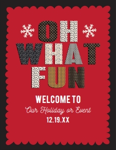 Oh What FunWelcome8x11: Christmas Welcome Signs, Welcome Sign, Corjl Template, Instant Download, Rustic Holiday Sign, Christmas Sign, Oh What Fun Holiday Signs