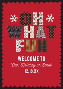 Oh What FunWelcome5x7: Christmas Welcome Signs, Welcome Sign, Corjl Template, Instant Download, Rustic Holiday Sign, Christmas Sign, Oh What Fun Holiday Signs
