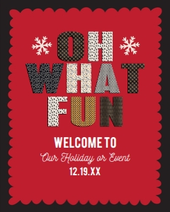 Oh What FunWelcome16x20: Christmas Welcome Signs, Welcome Sign, Corjl Template, Instant Download, Rustic Holiday Sign, Christmas Sign, Oh What Fun Holiday Signs