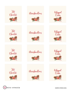 Hot Chocolate Bar Sign, Old Toy Themed Sign Template, Rocking Horse Sign, Printable Signs, Editable Signs, Instant Download, Hot Cocoa Tags design preview