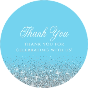 Light Blue and Silver Glitter Favor Tag, Round Gift Tags, Editable Gift Labels, Printable Favor Tag, Gift Tag, Corjl Template, Favor Tags design preview