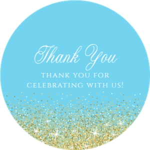 Light Blue and Gold Favor Tag, Round Gift Tags, Editable Gift Labels, Printable Favor Tag, Gift Tag, Corjl Template, Blue Glam Favor Tags design preview