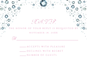 Pink Diamond RSVP card, Diamond rsvp Card, rsvp Card Template, Instant Download, Corjl Template, Enclosure Card, Printable RSVP Card design preview