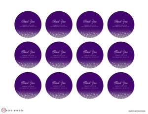 Purple and Silver Glitter Favor Tag, Round Gift Tags, Editable Gift Labels, Printable Favor Tag, Gift Tag, Corjl Template, Purple Favor Tags design preview