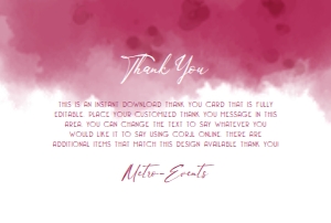 Wine Tasting Thank You Cards, Wine Themed Thank You Notes, Wine Night Thank You Card, Custom Thank You Card, Red Wine Thank You Note, Corjl design preview
