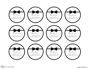 BlackTieTuxRound: Editable Black Tie Invitation Set, Black and White Invitation Kit, Tux Themed Invitation Kit, Formal Event Invitation Bundle, Corjl Template