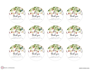 BotanicalFloralRoundTag1: Wildflower Baby Shower Invitation Bundle, Printable Baby Shower Invitation and Games, Baby Shower Decorations Set, Corjl Template