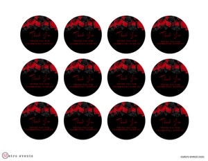 RedCasinoRoundTags: Casino Night Invitation Set, Casino Invitation, Las Vegas Party Bundle, Editable Invitation Bundle, Casino Party Decor, Poker Night Invites