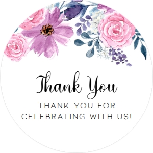 Pink and Purple Floral Gift Tag Printable Delicate Blooms for Elegant Gift Giving Boho Digital Download Corjl Template Cupcake Topper design preview