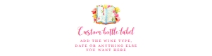 Bright Pink Floral Water bottle Labels, Printable Drink Labels, Custom Labels, Corjl Template, Book Club Beverage Wrappers, Book Club Labels design preview