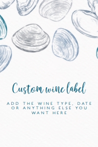 Clam Bake Labels, Printable Wine Label, Custom Wine Labels, Corjl Template, Seafood Wine Label, Housewarming Party Label, Cocktail Party design preview