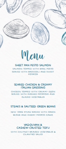 Clam Bake Dinner Menu, Custom Menu, Food Menu, Seafood Themed Menu, Elegant Dinner Menu, Instant Download, Printable Menu, Corjl Template design preview