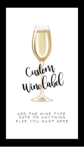 Champagne Label, Printable Wine Label, Custom Wine Labels, Corjl Template, Modern Wine Label, Housewarming Drink Label, Brunch Party Label design preview