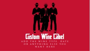 Cocktail Label, Printable Wine Label, Custom Wine Label, Corjl Template, Gangster Wine Label, Mobster Themed Champagne Label, Cocktail Party design preview