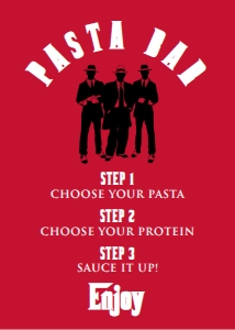RedMobsterFoodBar5x7: Mob Themed Food Signs, Food Label, Mobster Food Signs, Food Table Sign, Italian Birthday, Corjl Template, Instant Download, Printable Labels