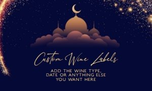 Arabian Nights Wine Labels, Printable Wine Label, Custom Wine Label, Corjl Template, Wine Label, Arabian Champagne Label, Wine Tasting Label design preview