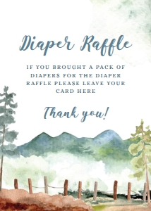 AdventureDiaper5x7: Diaper Raffle Game, Adventure Awaits Baby Shower Game, Instant Download Game, Nature Baby Shower, Diaper Raffle Signs, Printable Shower Sign