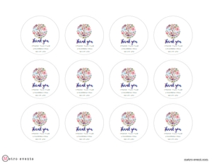 FloralNauticalRoundTag: Nautical Themed Favor Tag, Beach Round Gift Tags, Editable Gift Labels, Printable Favor Tag, Gift Tag, Corjl Template, Anchor Favor Tags