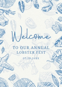 Beach Welcome Sign, Seafood Signs, Ocean Welcome Template, Editable Menu Sign, Printable Bar Sign, Instant Download, Corjl Template, DIY design preview