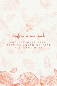 Beach Themed Champagne Label, Printable Wine Label, Custom Wine Labels, Corjl Template, Lobster Themed Wine Label, Ocean Themed Wine Labels design preview