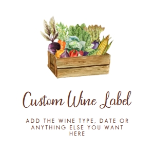 Printable Wine Label, Custom Wine Labels, Corjl Template, Garden Themed Wine Label, Garden Themed Wine Labels, Garden Themed Champagne Label design preview