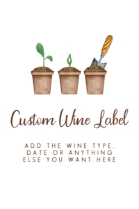 Garden Themed Champagne Label, Printable Wine Label, Custom Wine Labels, Corjl Template, Garden Themed Wine Label, Garden Themed Wine Labels design preview